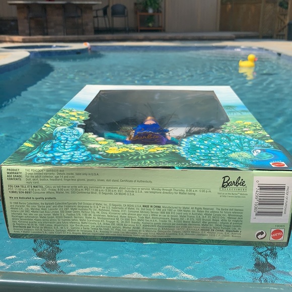 New, Peacock Barbie. Birds of Beauty Collection - Picture 9 of 11